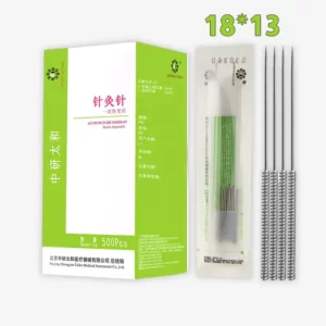 Aiguilles d'acupuncture Huanqiu stériles jetables 18x13 mm – 500 pièces pour usage médical et professionnel, haute qualité chinoise certifiée
