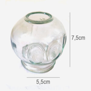 Ventouse en verre Hijama T4 – Cupping traditionnel à chaud, réutilisable, en verre médical résistant pour thérapie par le feu
