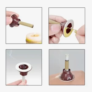 Bâtonnets de moxibustion autocollants – Base bougie chauffante pour acupuncture chinoise traditionnelle