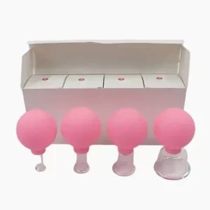 Kit de ventouses hijama en plastique avec boules en silicone – 4 tailles – thérapie naturelle sans flamme