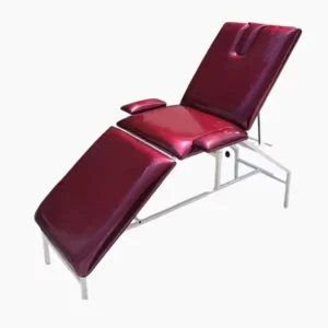 Lit esthétique professionnel bleu 198x70 cm – Table de massage et hijama – Structure acier et revêtement PU lavable